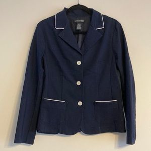 Jonathan Martin studio Womens Stretchy Navy Blazer